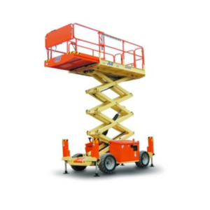 Plataforma tijera todoterreno de 14 metros